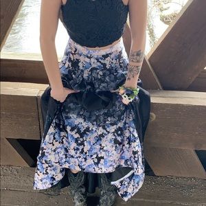 two piece prom dress.